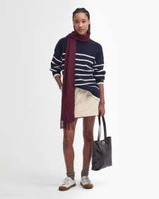 Belmore Striped Crew Neck Jumper Classic Navy