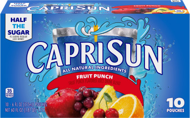 Capri Sun® Fruit Punch Flavored Juice Drink, 10 ct Box, 6 fl oz Pouches