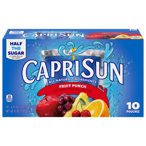 Capri Sun® Fruit Punch Flavored Juice Drink, 10 ct Box, 6 fl oz Pouches Image