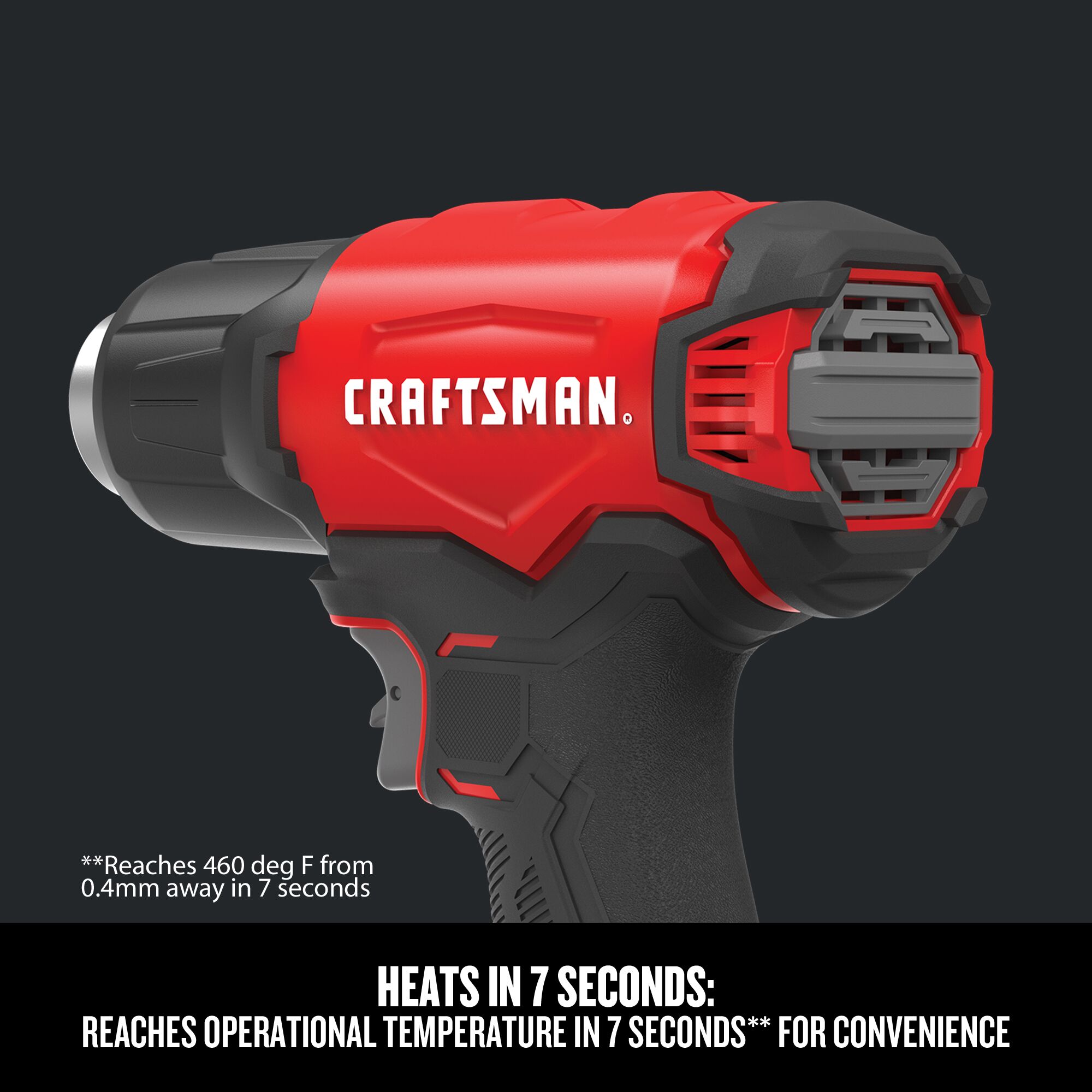 Graphic of CRAFTSMAN Heat Gun highlighting product features