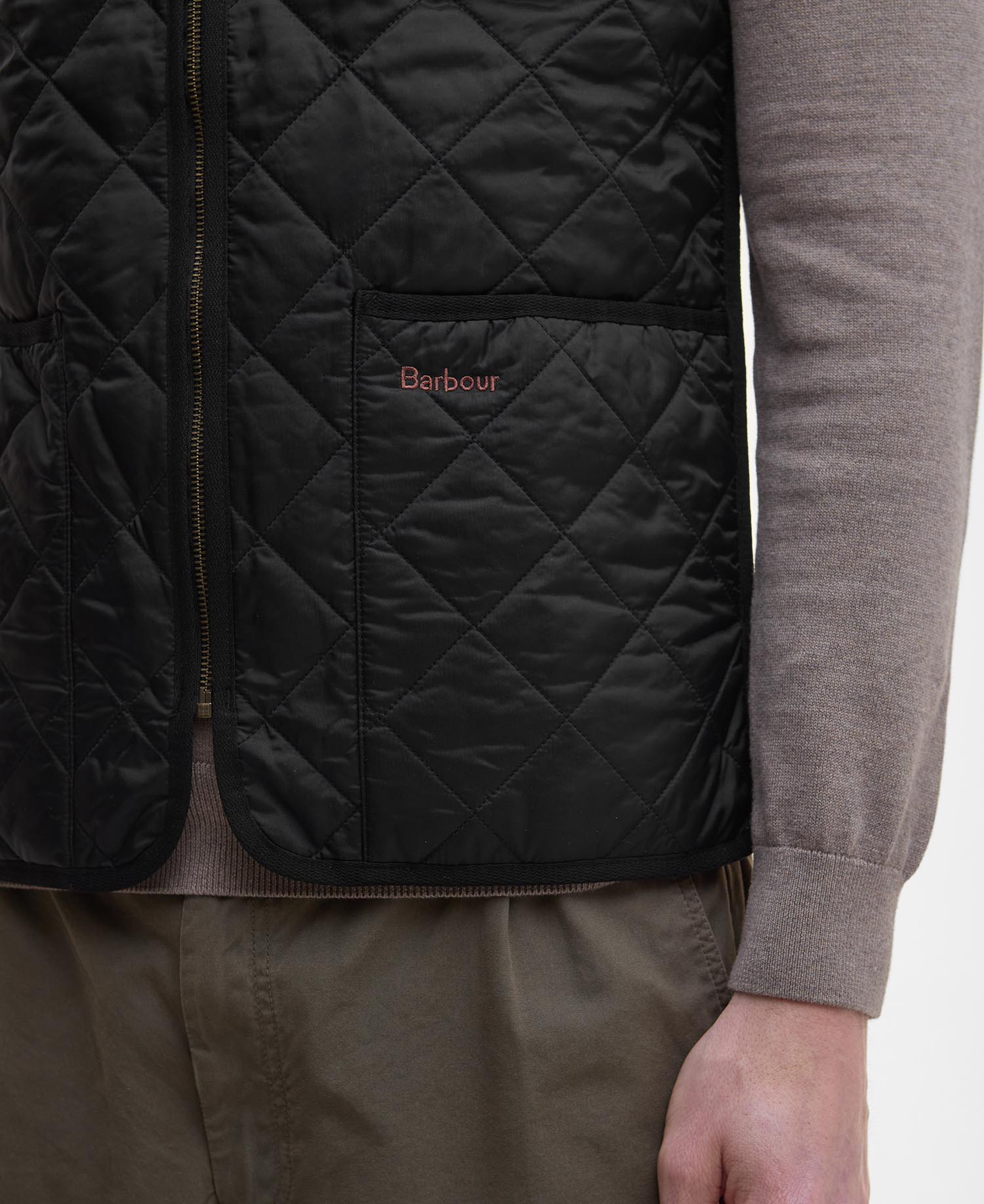 Gilet trapuntato/fodera con zip image number 3