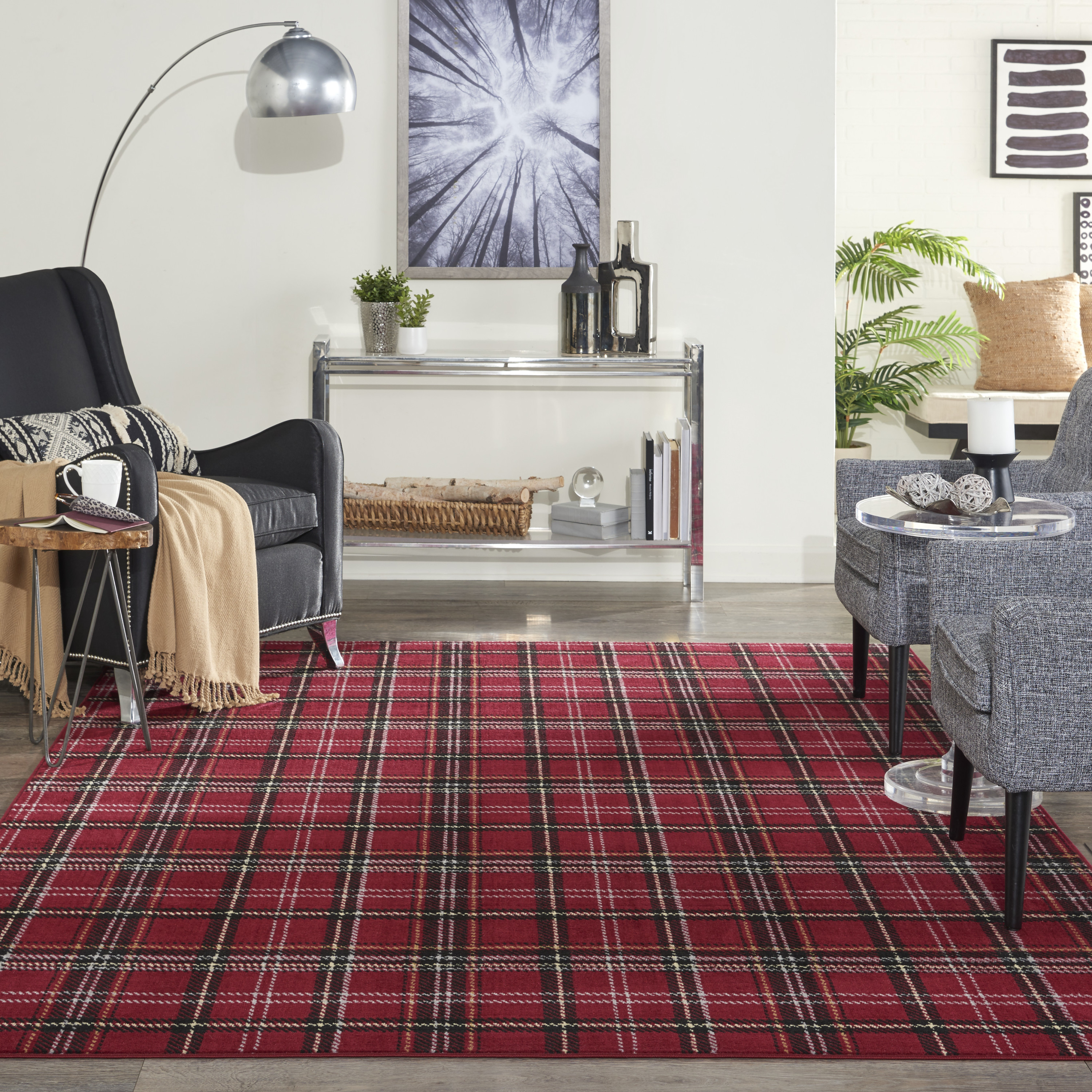 Nourison Grafix 6' x 9' Red Rustic Indoor Rug