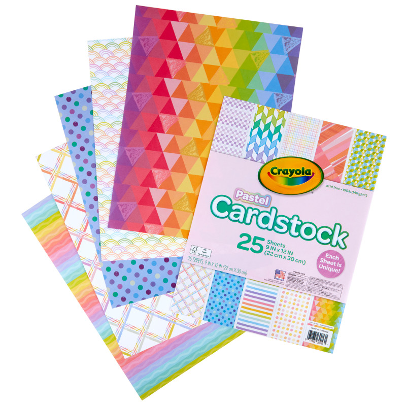 Pastel Cardstock, 25 Count