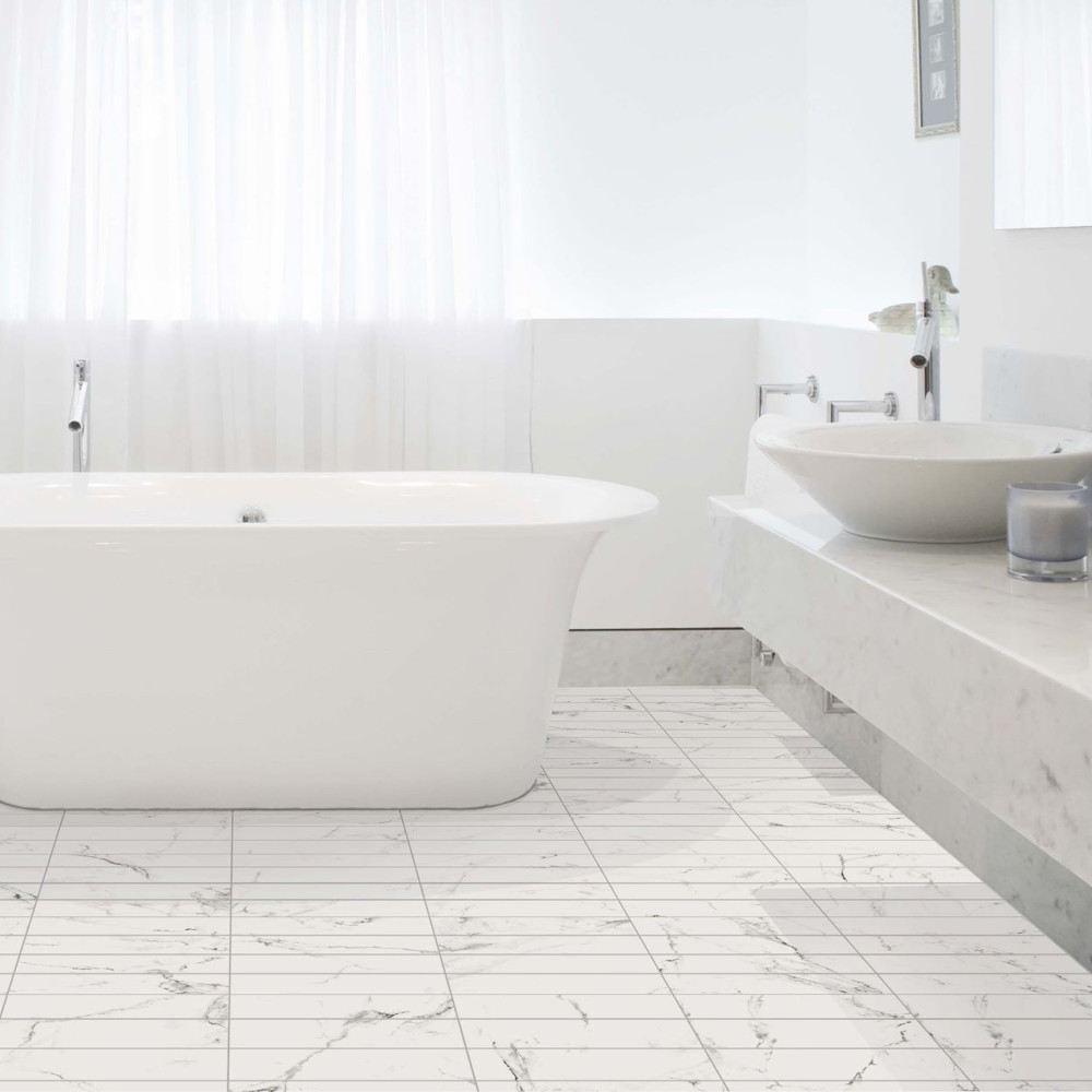 Timeless Calacatta Brick 2-3/8 in. x 9-3/4 in. Porcelain Floor and Wall Tile