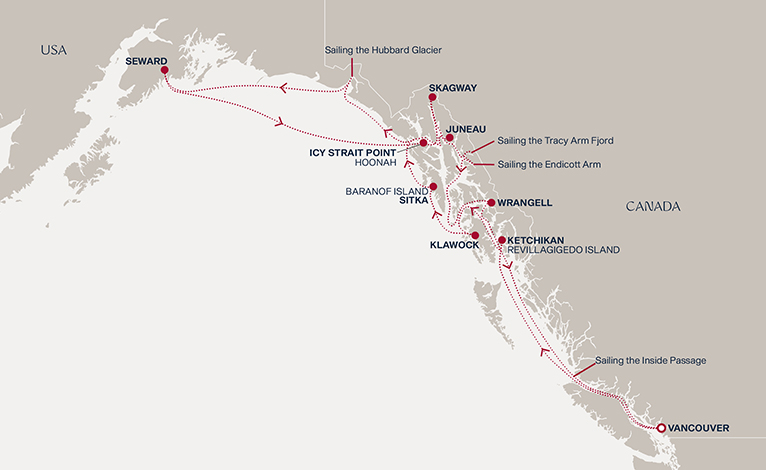 Itinerary map