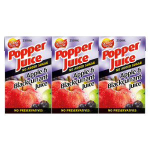 golden circle™ popper® apple blackcurrant juice 250ml image