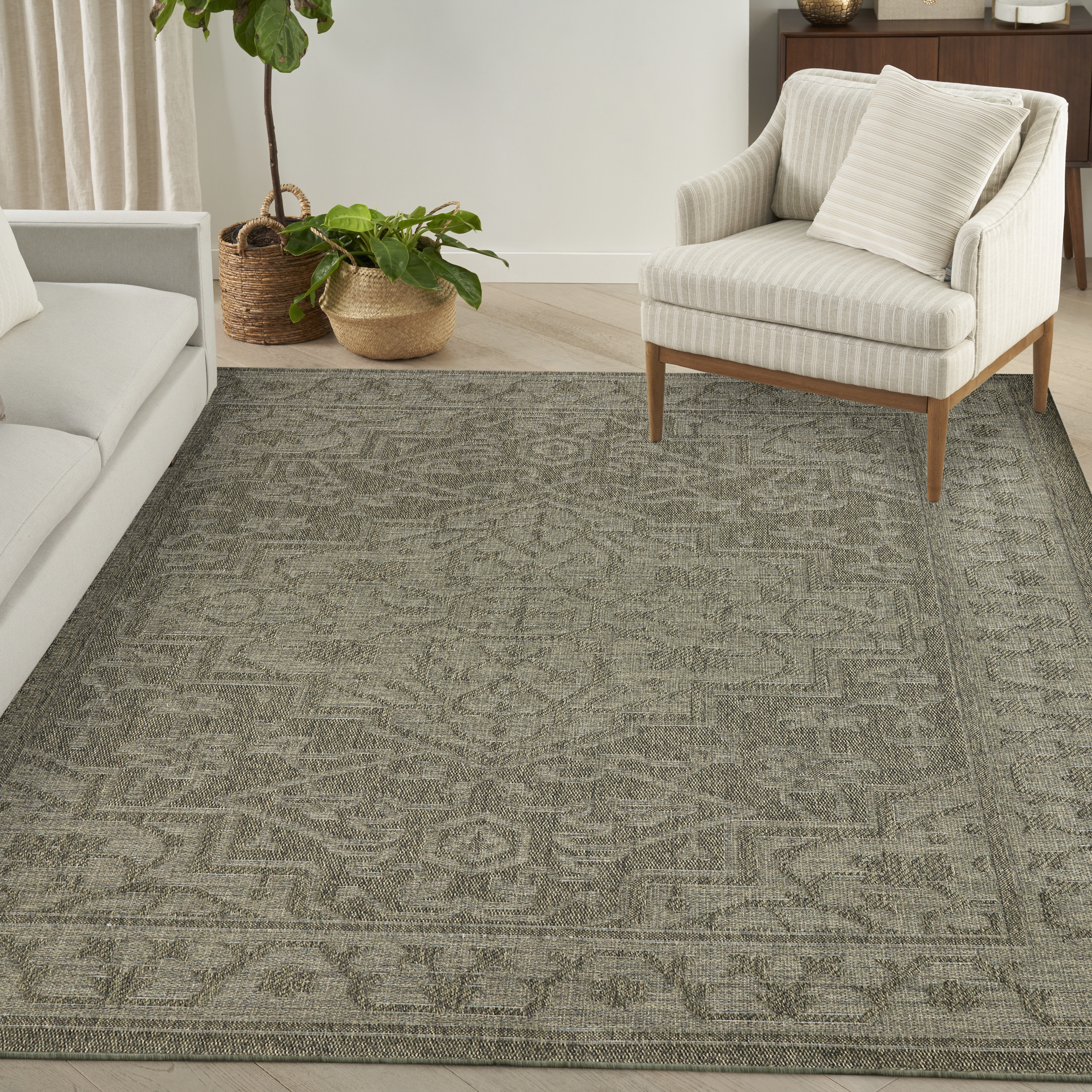 Nourison Tulum 8' x 10' Olive Outdoor Rug