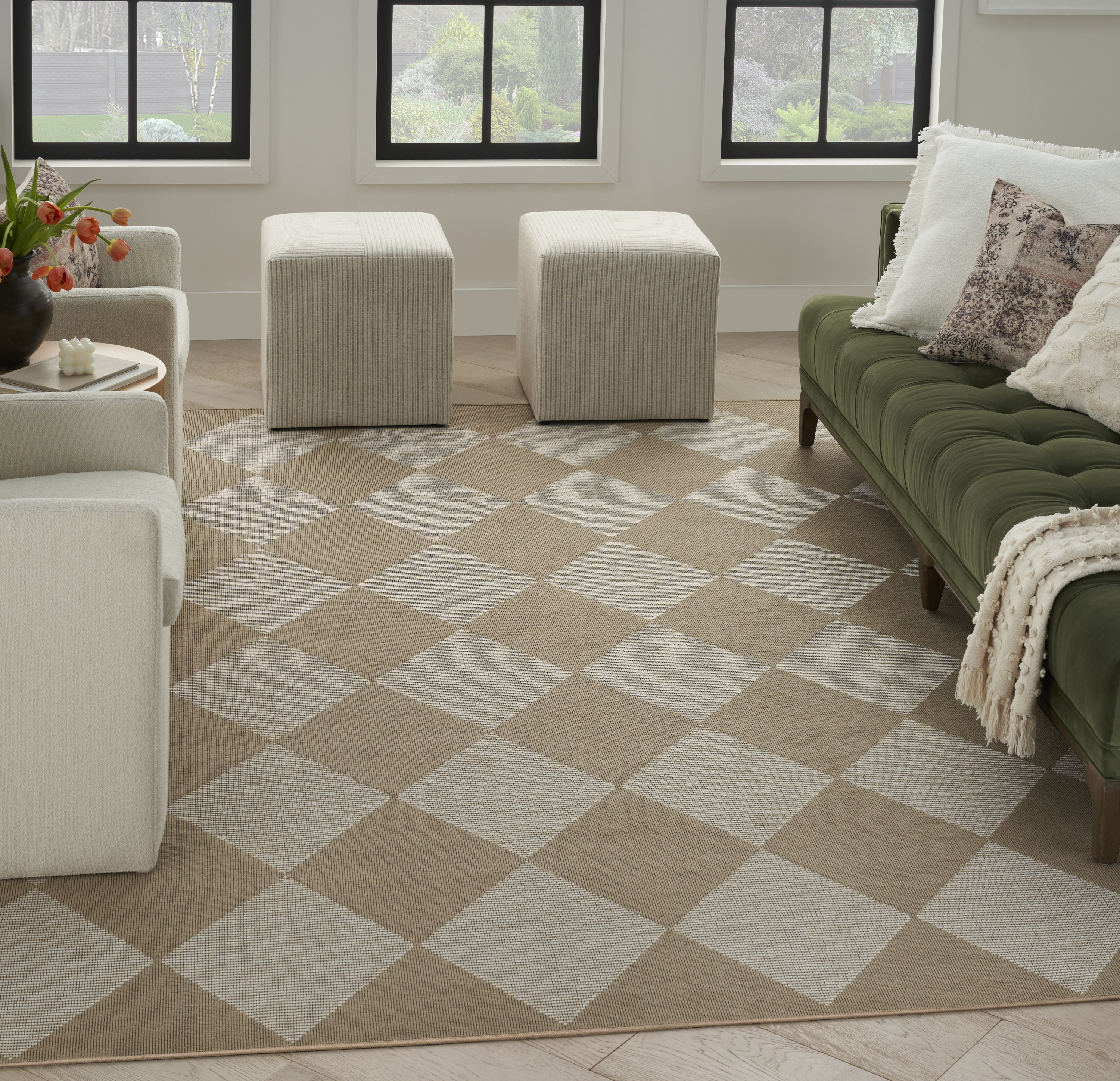 Nourison Washable Modern Jute 7'10" x 9'10" Natural Ivory Modern Indoor Rug
