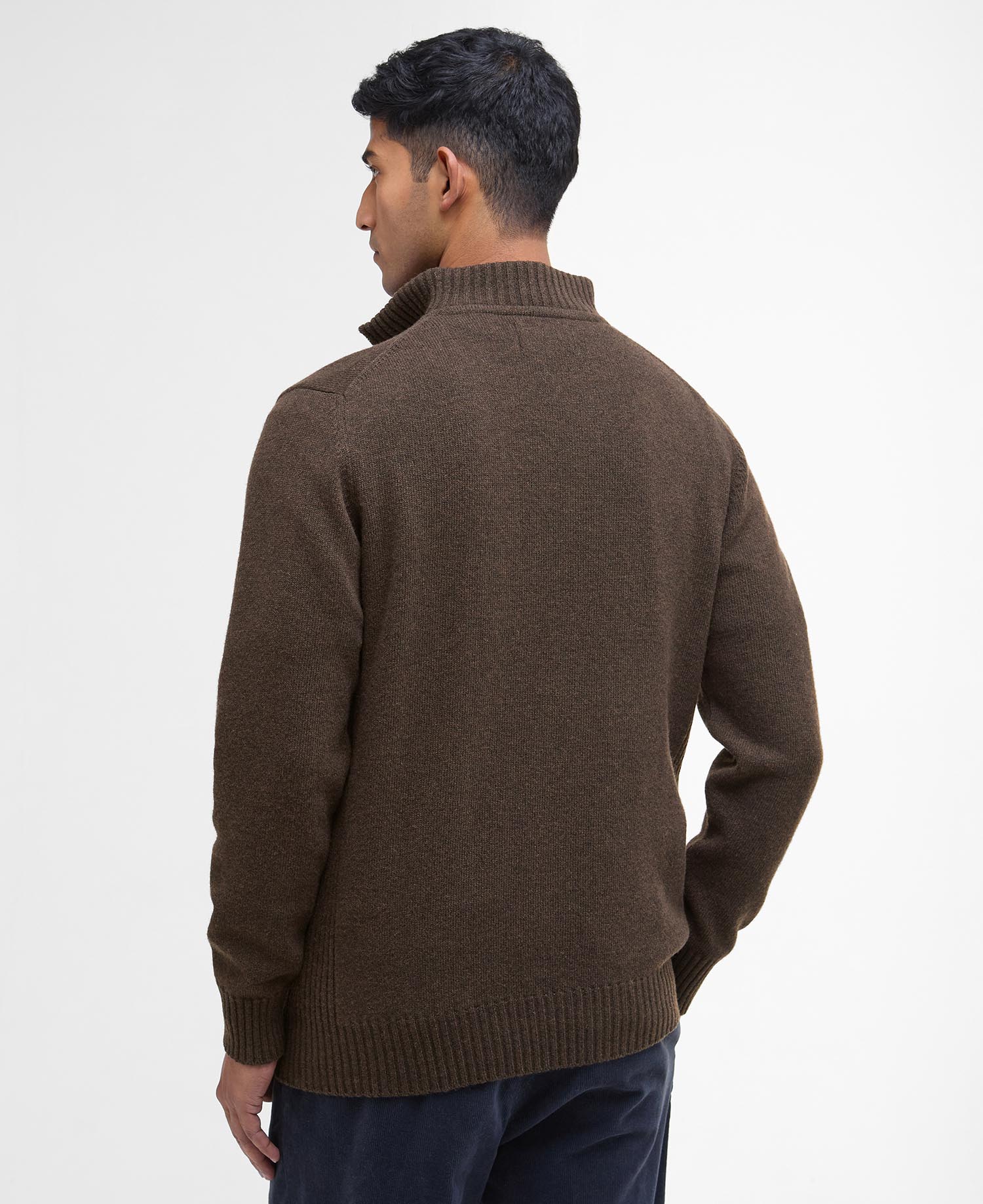 Maglione con mezza zip in lana d'agnello Essential image number 2