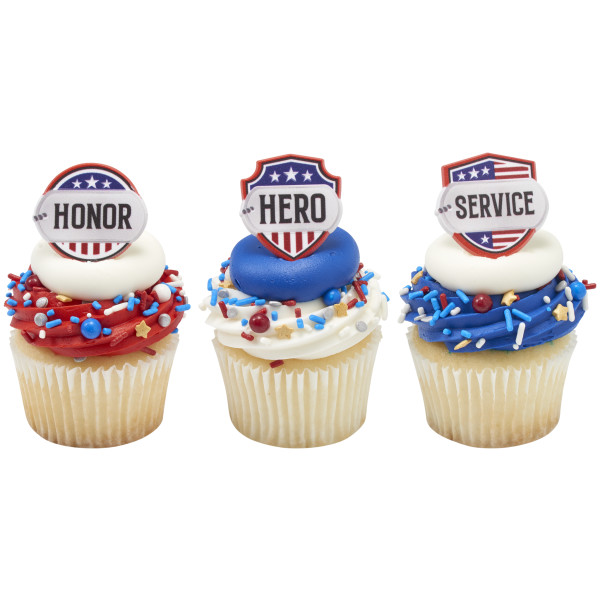 Patriotic Heroes Cupcake Rings