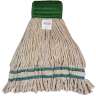 Hillyard, Antimicrobial Blend Looped-End Wet Mop Head with 5" Headband, Medium, Natural