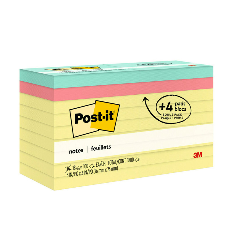 Notes+Value+Pack%2C+3+in+x+3+in%2C+Canary+Yellow%2C+14+Pads+plus+4+Pads+in+Poptimistic+Collection
