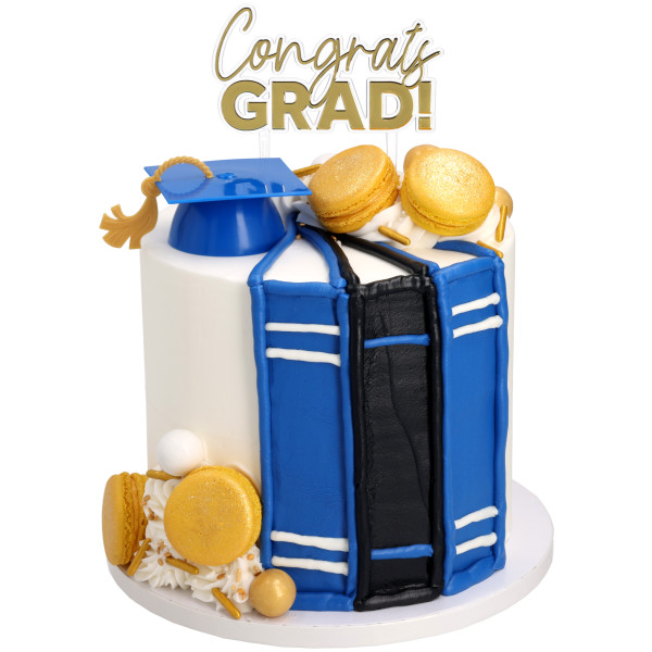 Congrats Grad Gold Vertical Layon