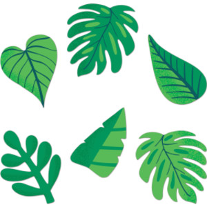 One World Tropical Leaves Cut-Outs, Pack of 36