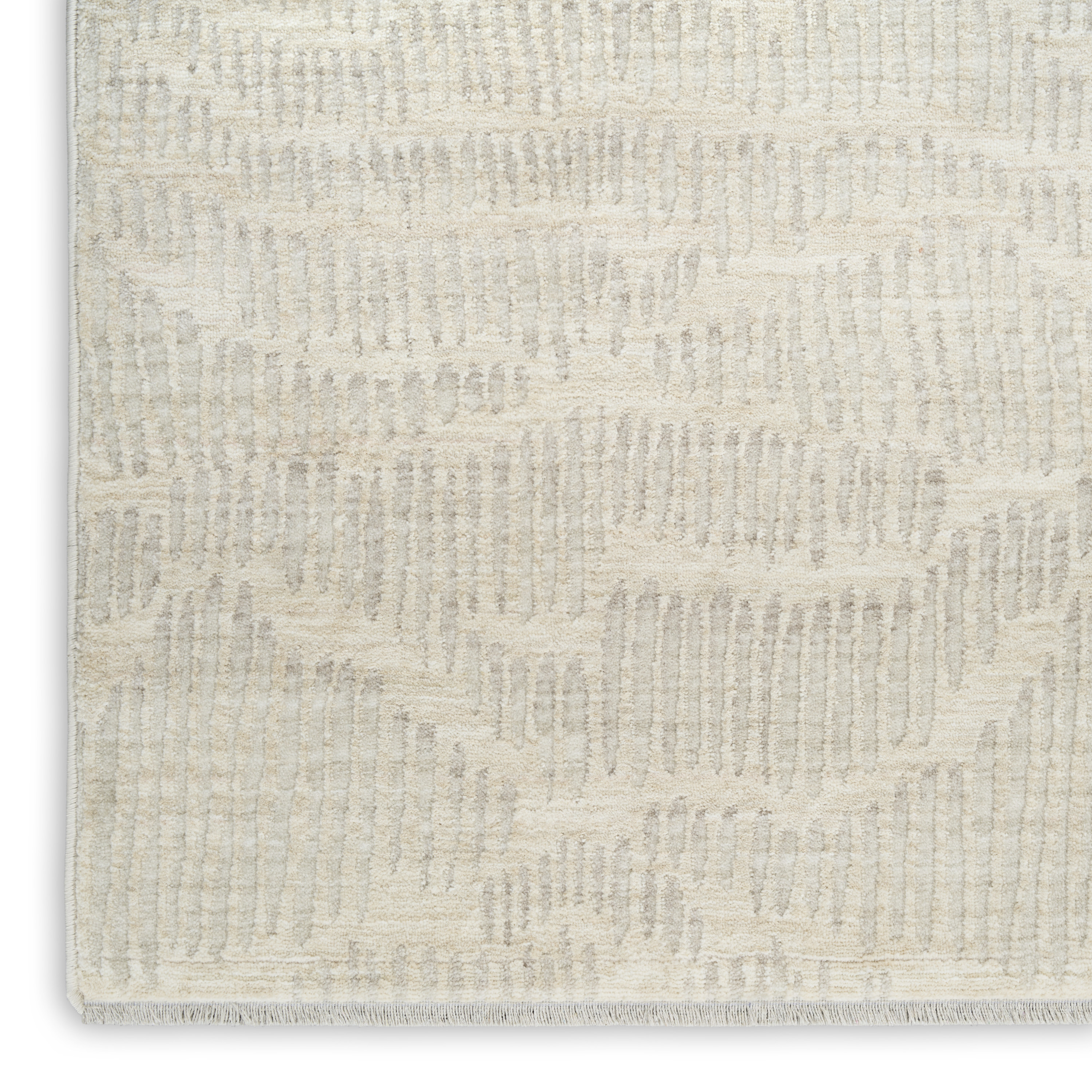 Calvin Klein CK079 Notes 7'10" x 9'10" Ivory Silver Modern Indoor Rug
