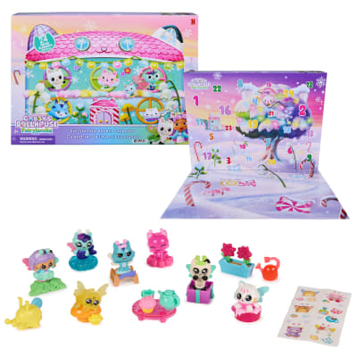 DreamWorks Gabby's Dollhouse Fairylandia Advent Calendar with 24 Surprise Toys for Girls and Boys, Holiday Advent Calendars Set with Toy Figures and Doll House Accessories for Ages 3+
