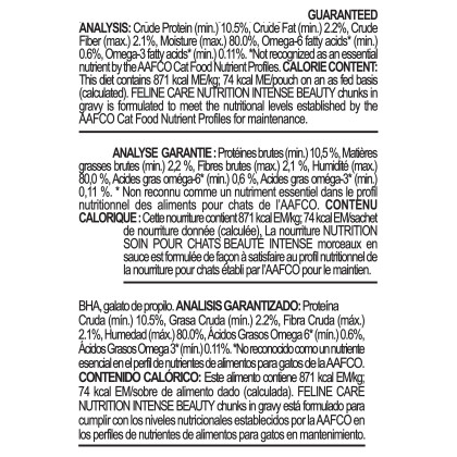 Royal Canin Feline Care Nutrition Intense Beauty Chunks in Gravy Pouch