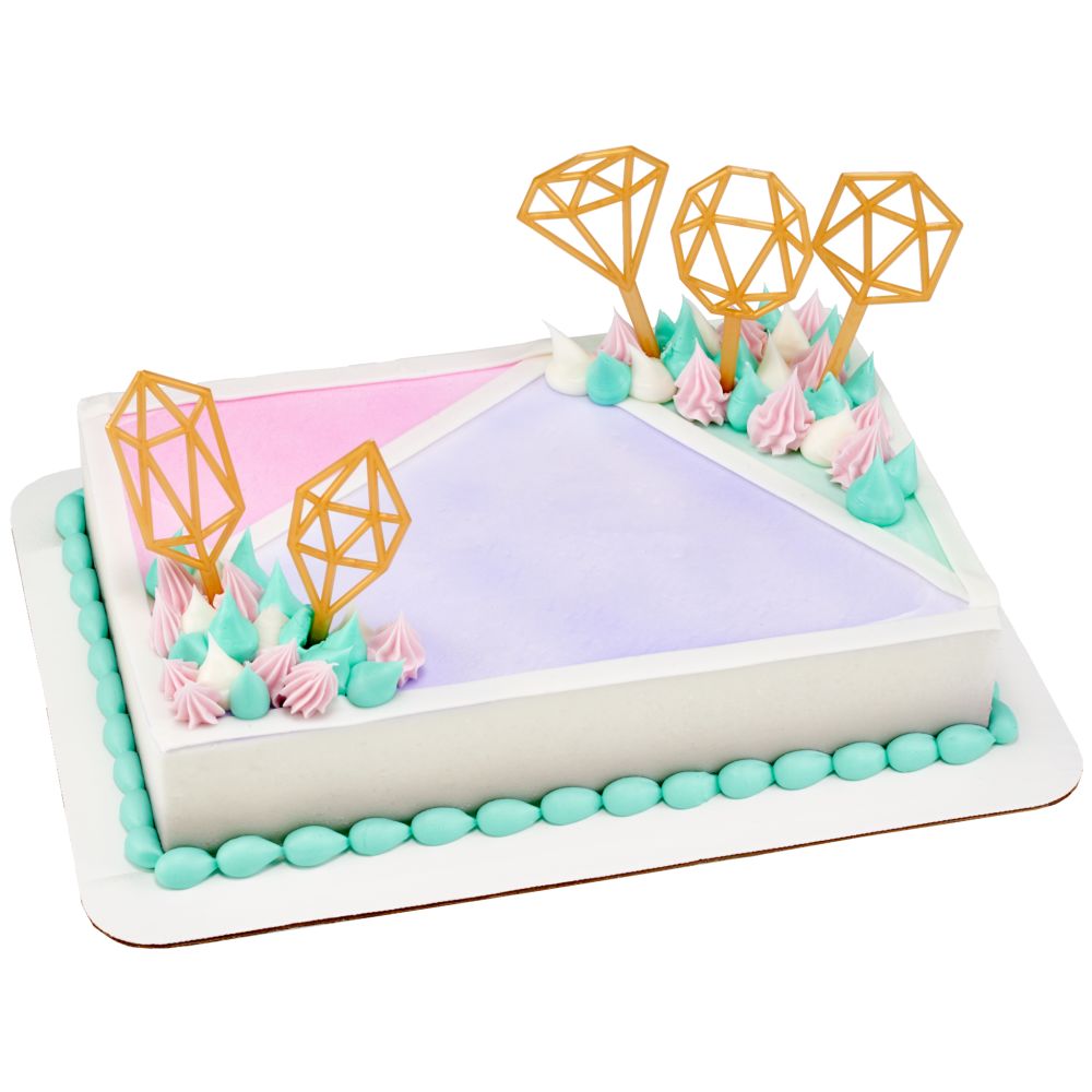 Image Cake Gold Geometric