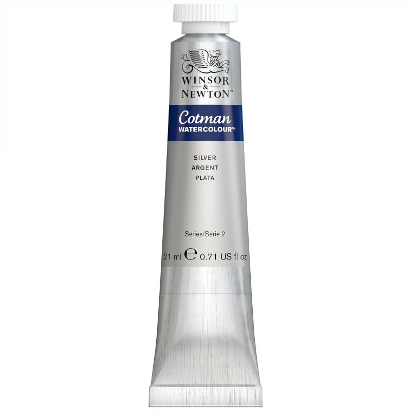 Cotman Watercolor Paint, 21 mL Tube, Silver
