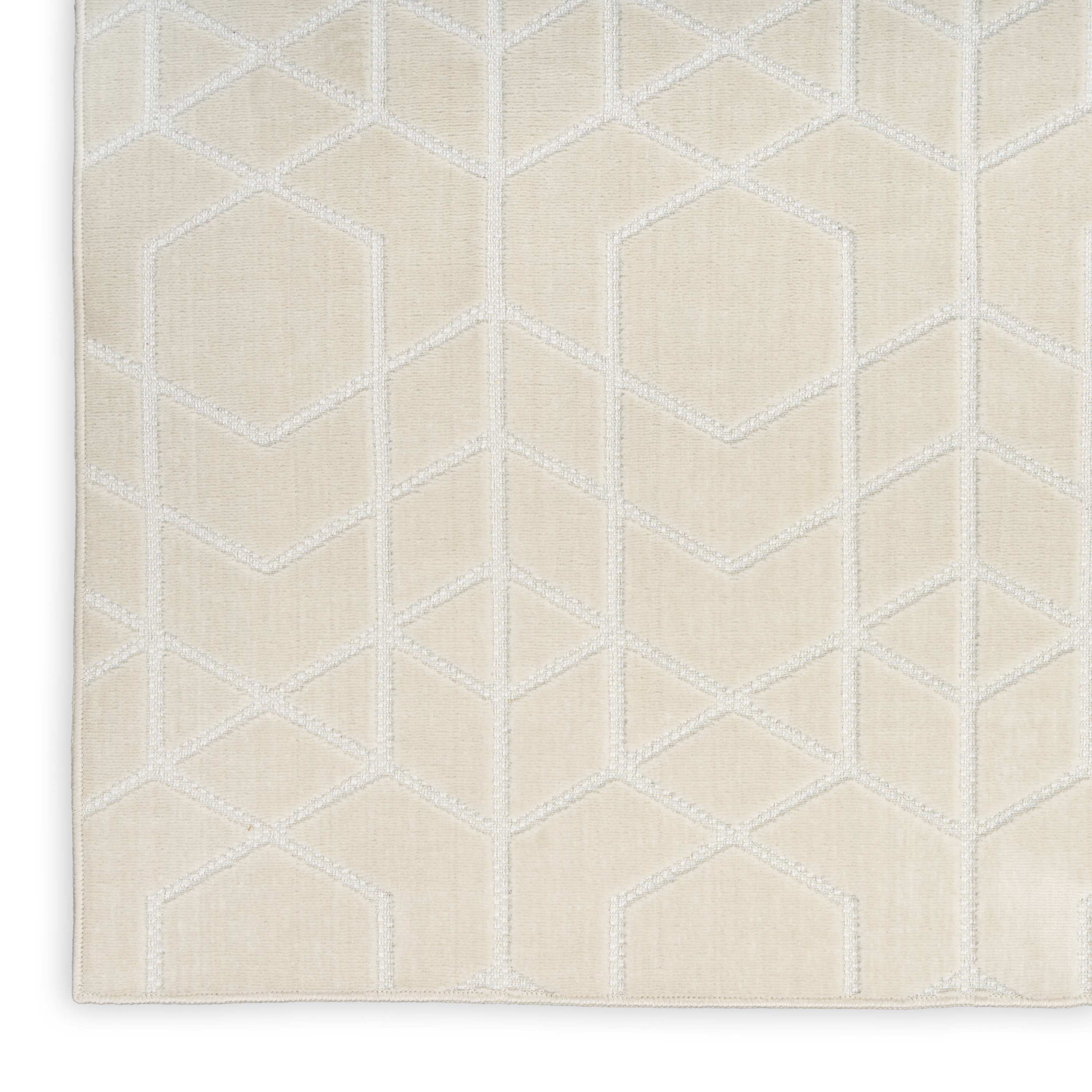 Nourison Washable Charm 2' x 3' Ivory Modern Indoor Rug