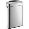 Rubbermaid Commercial, Refine, 16 gal, Metal, Stainless Steel, Half Round, Receptacle
