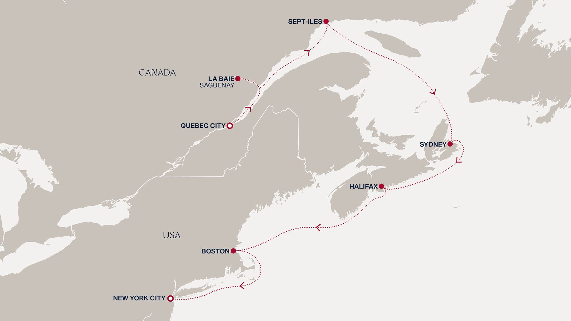 Itinerary map