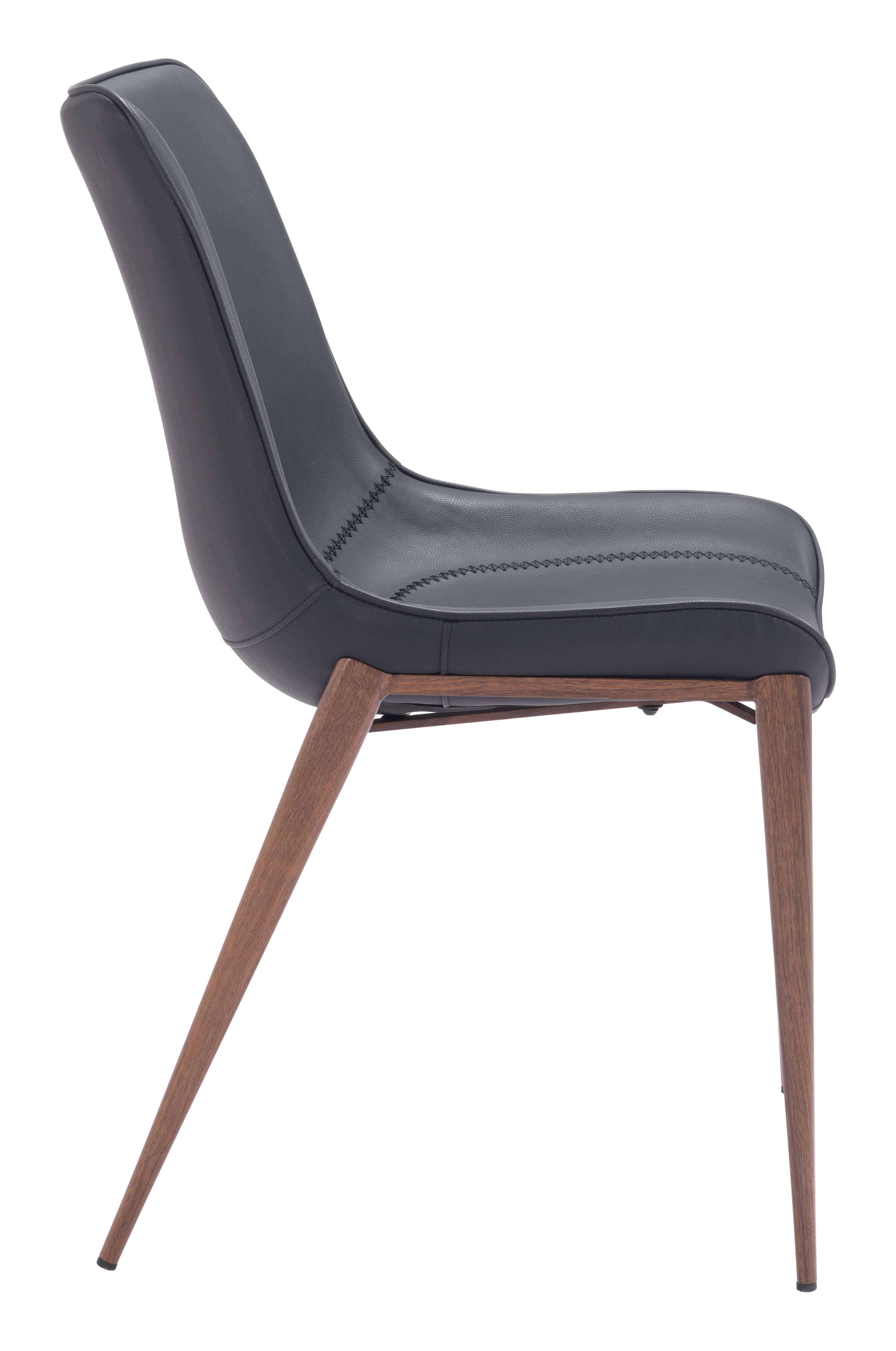 Magnus Dining Chair (Set of 2) Black & Walnut product image
