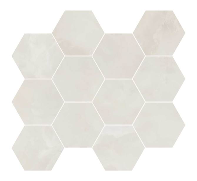 Kelby Onyx 11×13 Hexagon Mosaic Polished Rectified
