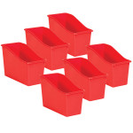Teacher Created Resources&reg; Red Plastic Book Bin, Pack of 6 TCR20391-6