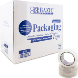Industrial Clear Packing Tape, 1.88" x 109.3 Yards, Box of 36