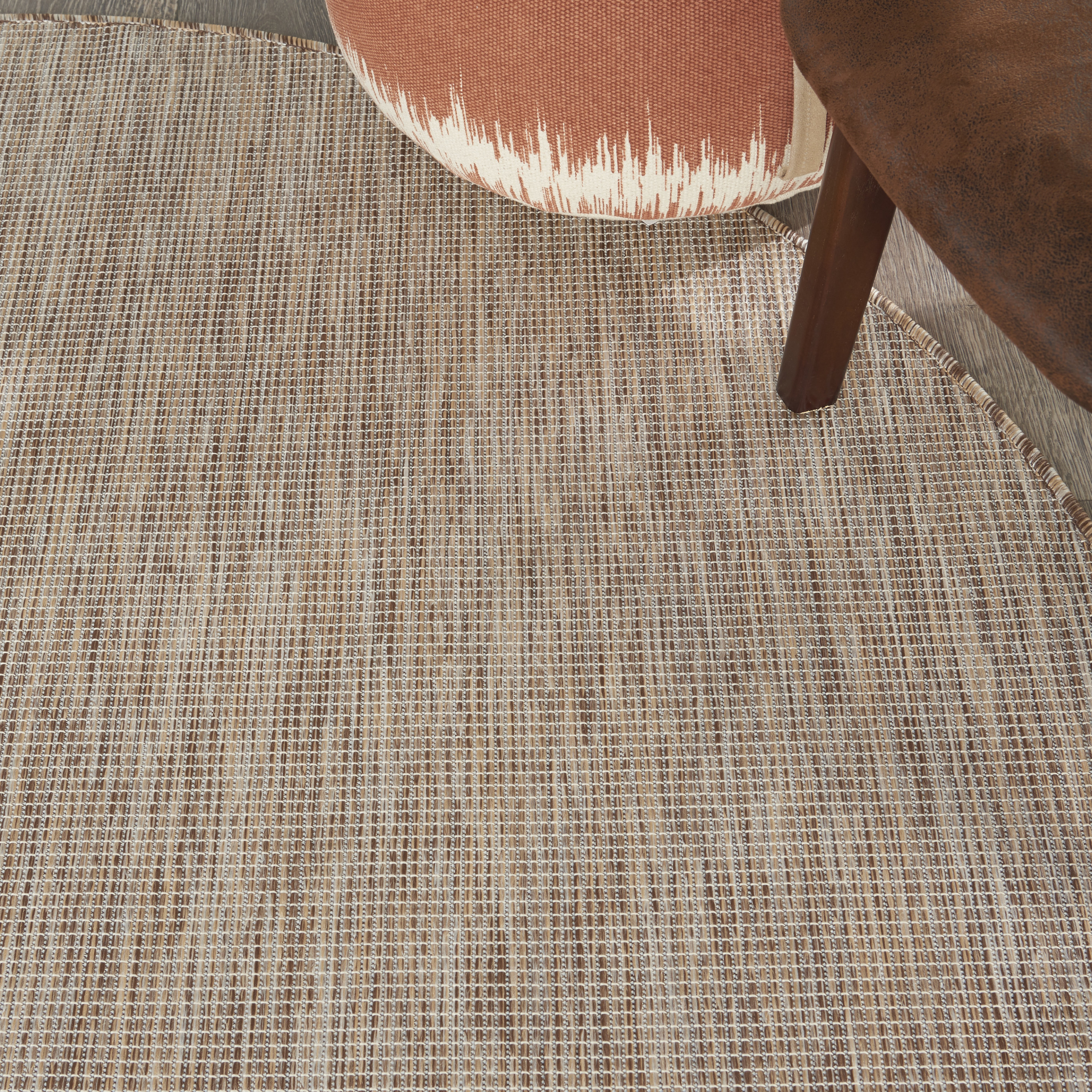 Nourison Positano 6' x Round Beige Modern Rug