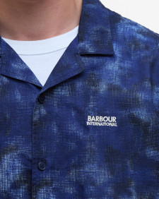 Camo Ikat Short-Sleeved Shirt Midnight Blue