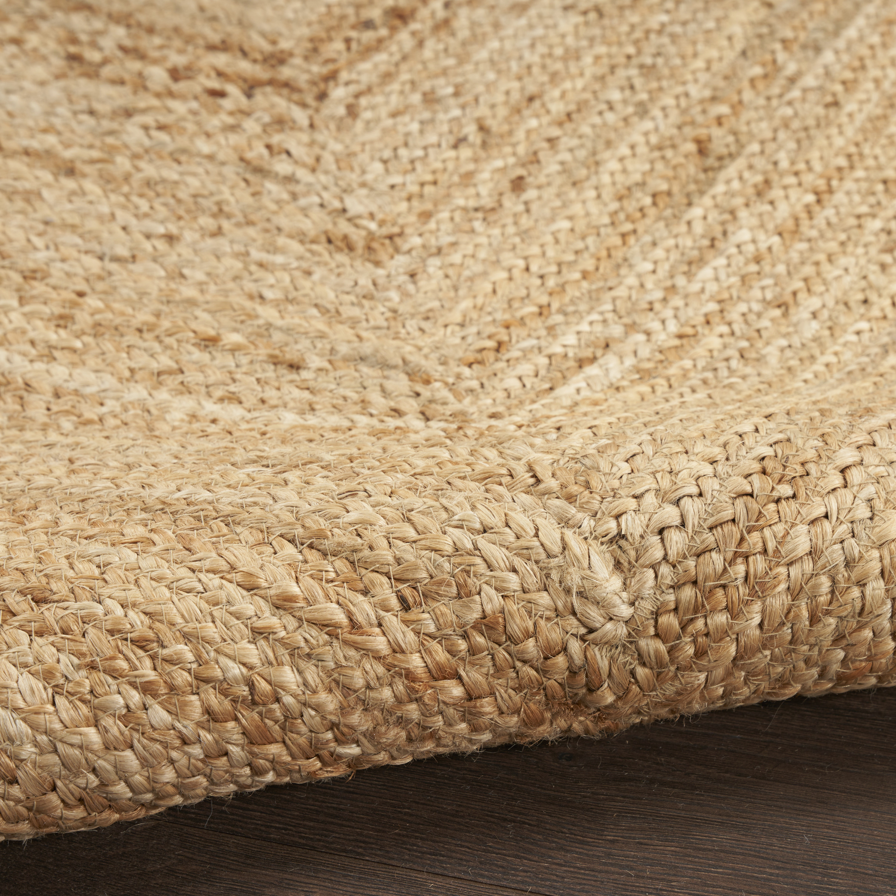 Nourison Natural Jute 6' x 9' Natural Farmhouse Indoor Rug