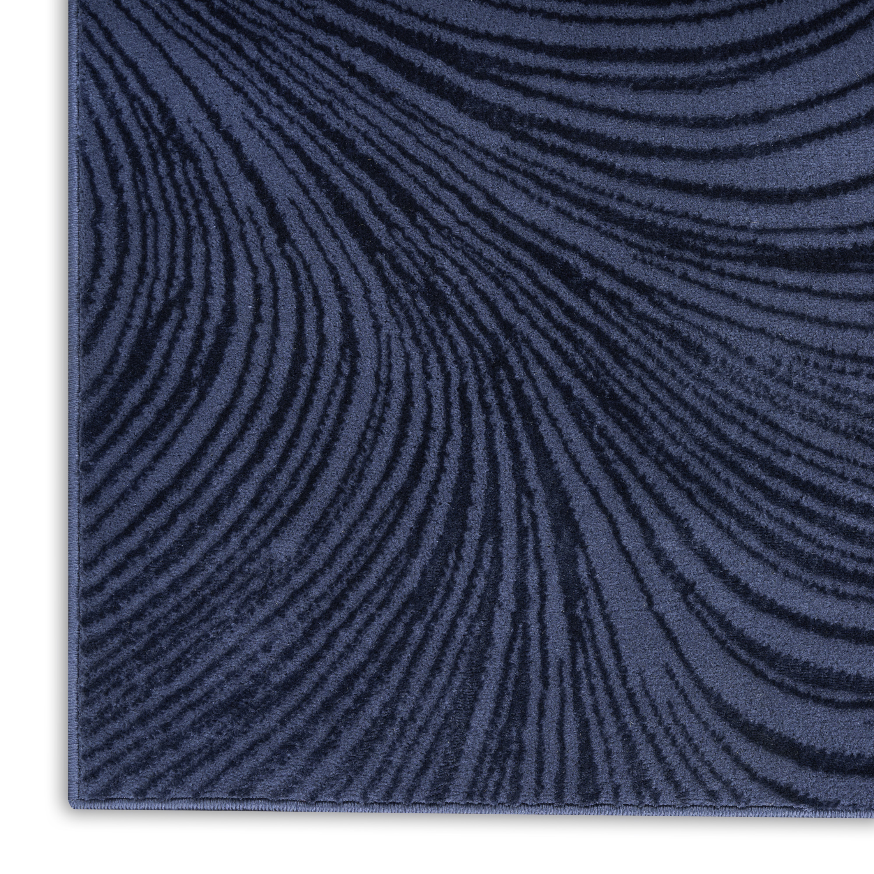 DKNY Central Park West 2'2" x 7'6 Navy Modern Indoor Rug