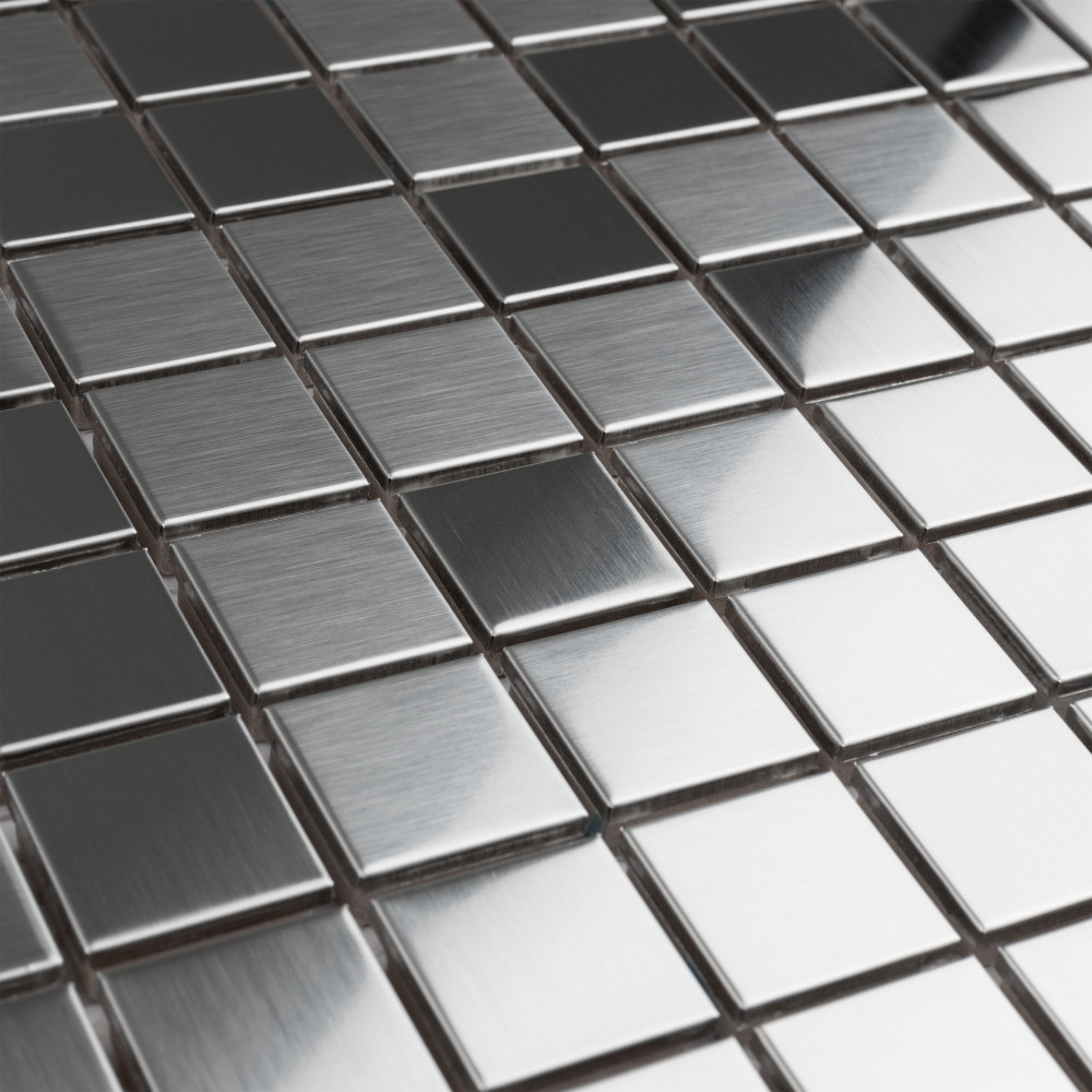 Alloy Square Stainless Steel 11-7/8 in. x 11-7/8 in. Metal Mosaic Tile