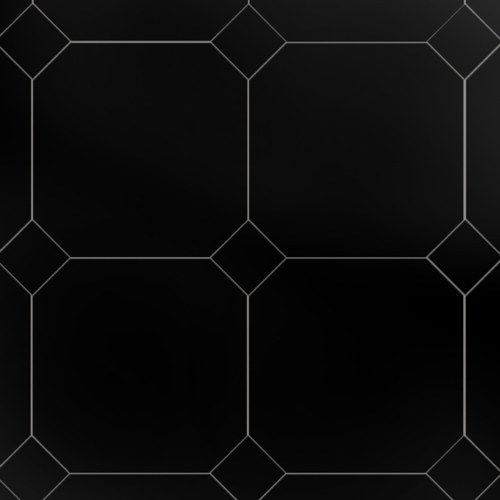 Monocolor Octagon Nero 12-1/4 in. x 12-1/4 in. Ceramic Floor and Wall Tile