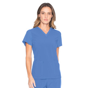 Urbane Performance 4-Pocket Tunic Scrub Top for Women: Contemporary Slim Fit, Extreme Stretch, Moisture-Wicking Fabric 9738-