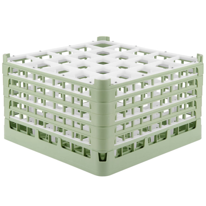 25-compartment XXX-tall plus Signature full-size compartment rack in Light Green and top extender in Light Green