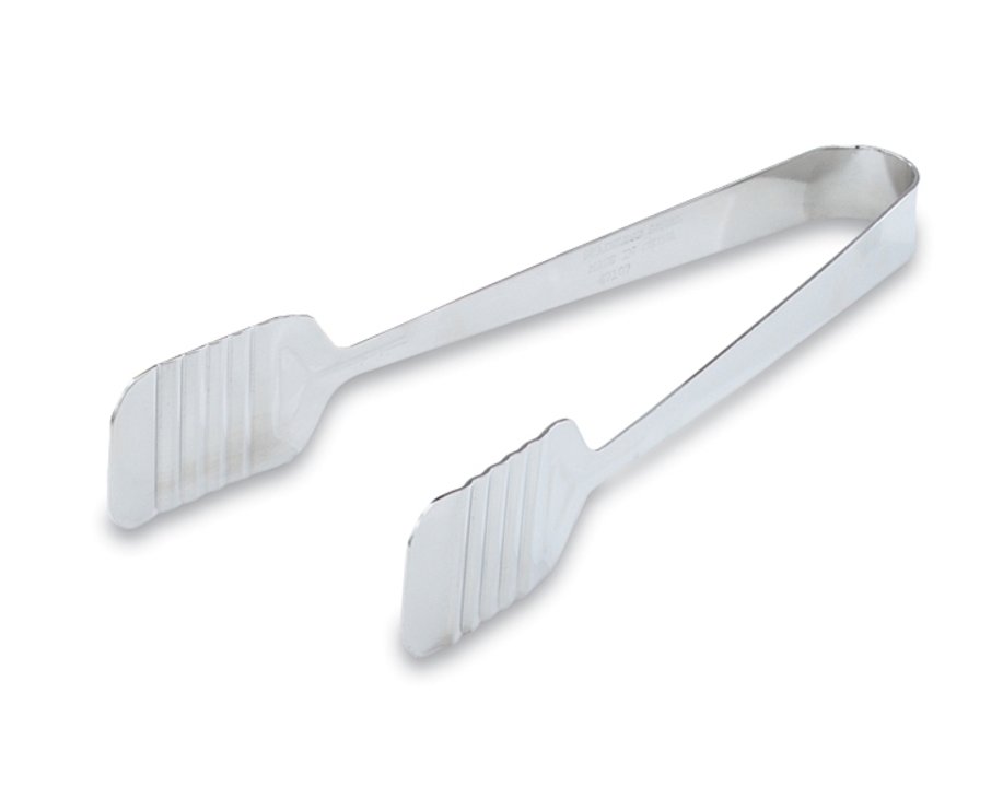 Tender-touch stainless steel pastry tongs