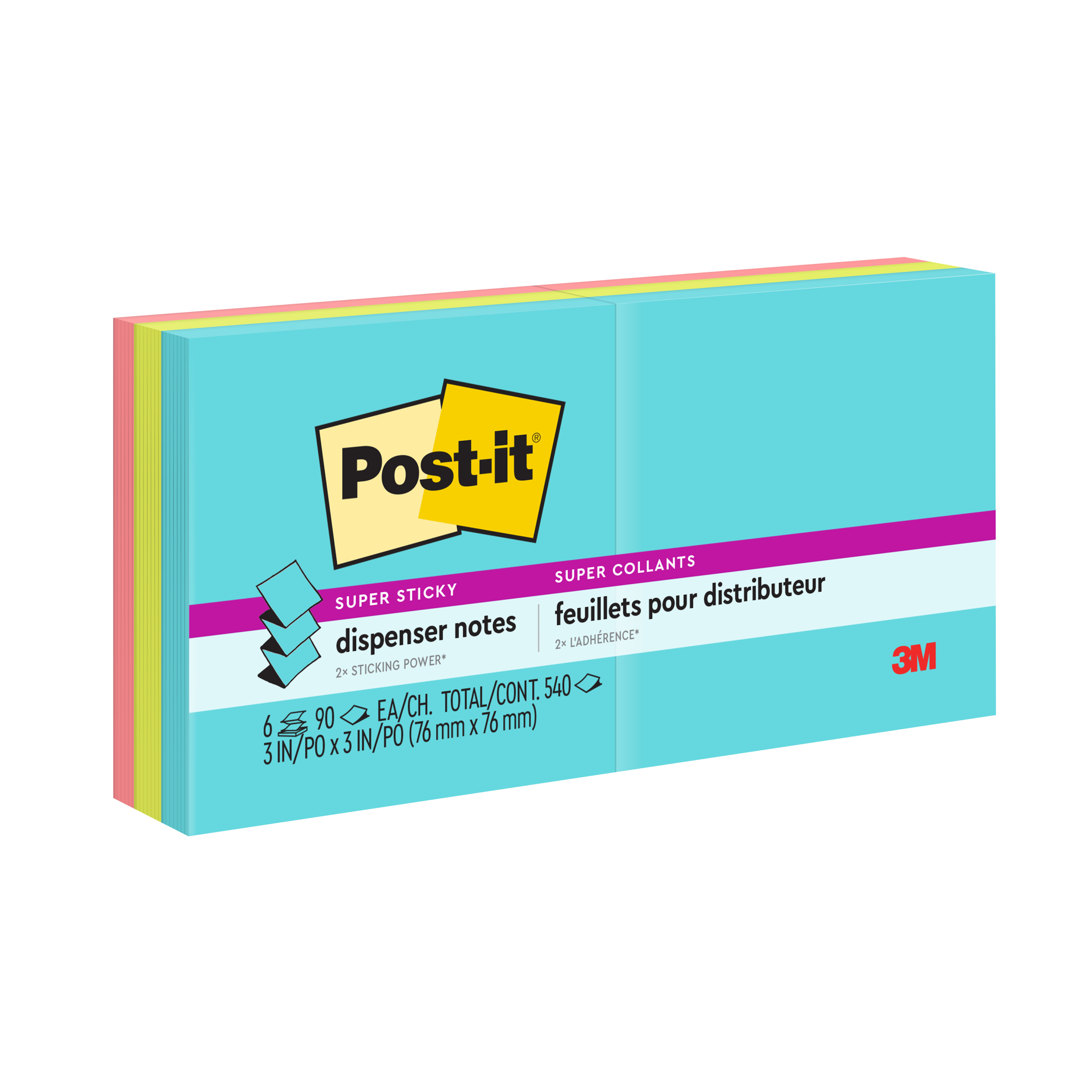 SKU 7100230168 | Post-it® Super Sticky Dispenser Pop-up Notes R330-6SSMIA