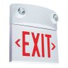 Emergency Lighting-Exit Combinations, Thermoplastic, LED, 120/277Vac,White HousingWith Red Letters, 5W