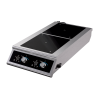 208- to 240-volt 2900-watt front-to-back dual countertop induction range with temperature control probe and programs