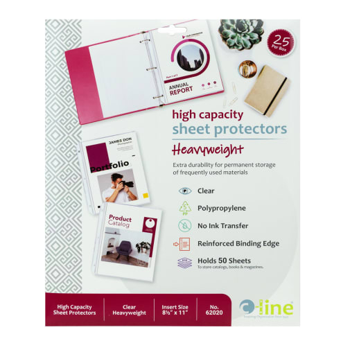 Sheet Protectors, High Capacity Polypropylene (box of 25)
