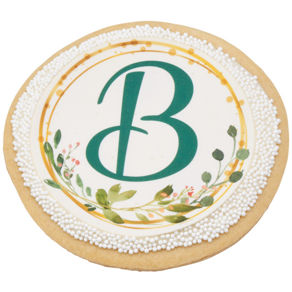 Leaves Circle PhotoCake® Edible Image® Frame
