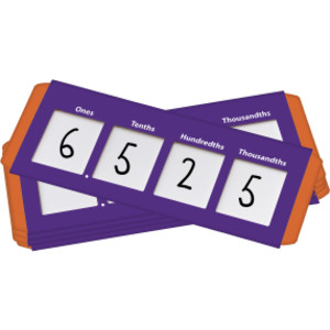 Place Value Sliders, Thousandths to Ones, Set of 10