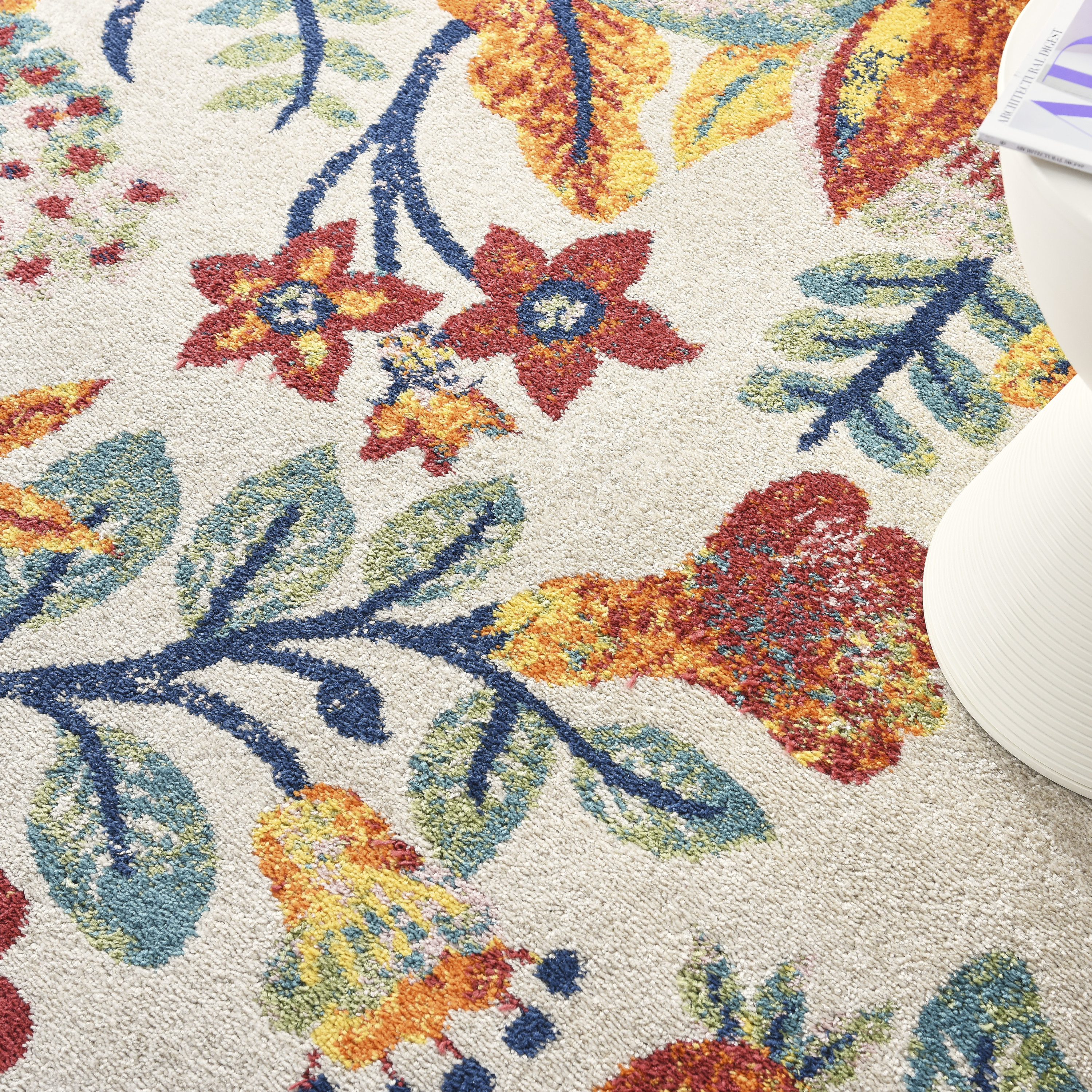 Nourison Allur 7'10" x 9'10" Ivory Multicolor Bohemian Indoor Rug