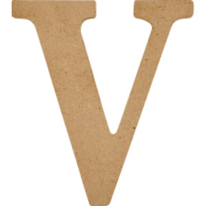 MDF Letter, V, 5 Inch