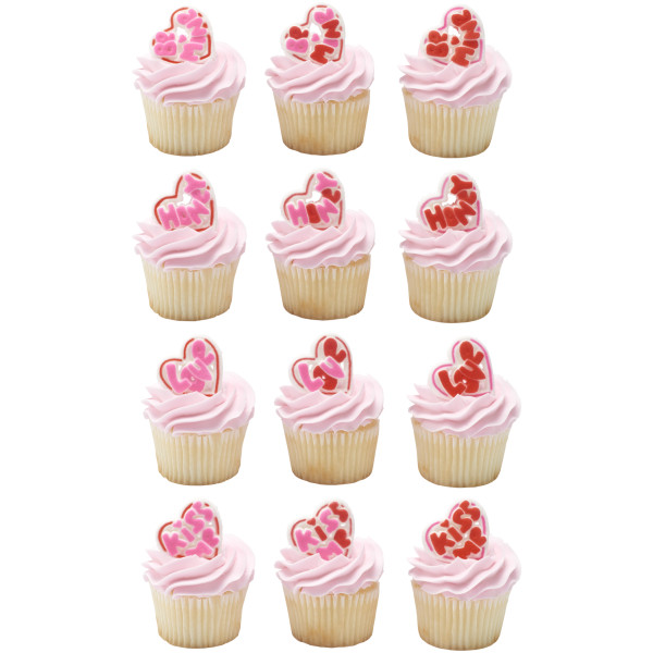 Talking Hearts Assortment - Red 3 Free Dec-Ons® Decorations