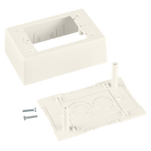 Non-Metallic Power Rated Outlet Box For LD Series Raceway, White