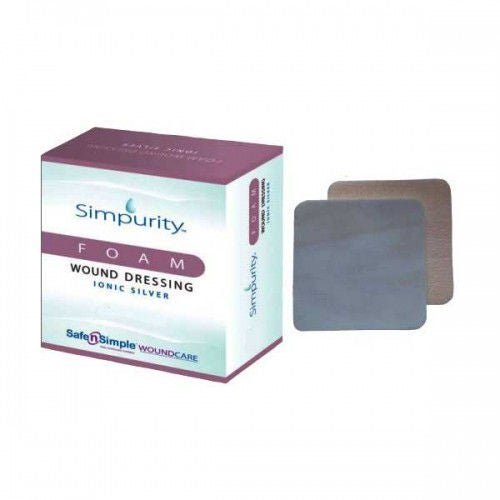 Safe N Simple DRESSING, WOUND FM W/IONIC SILVER 4"X5" (12/BX 16BX/CS)